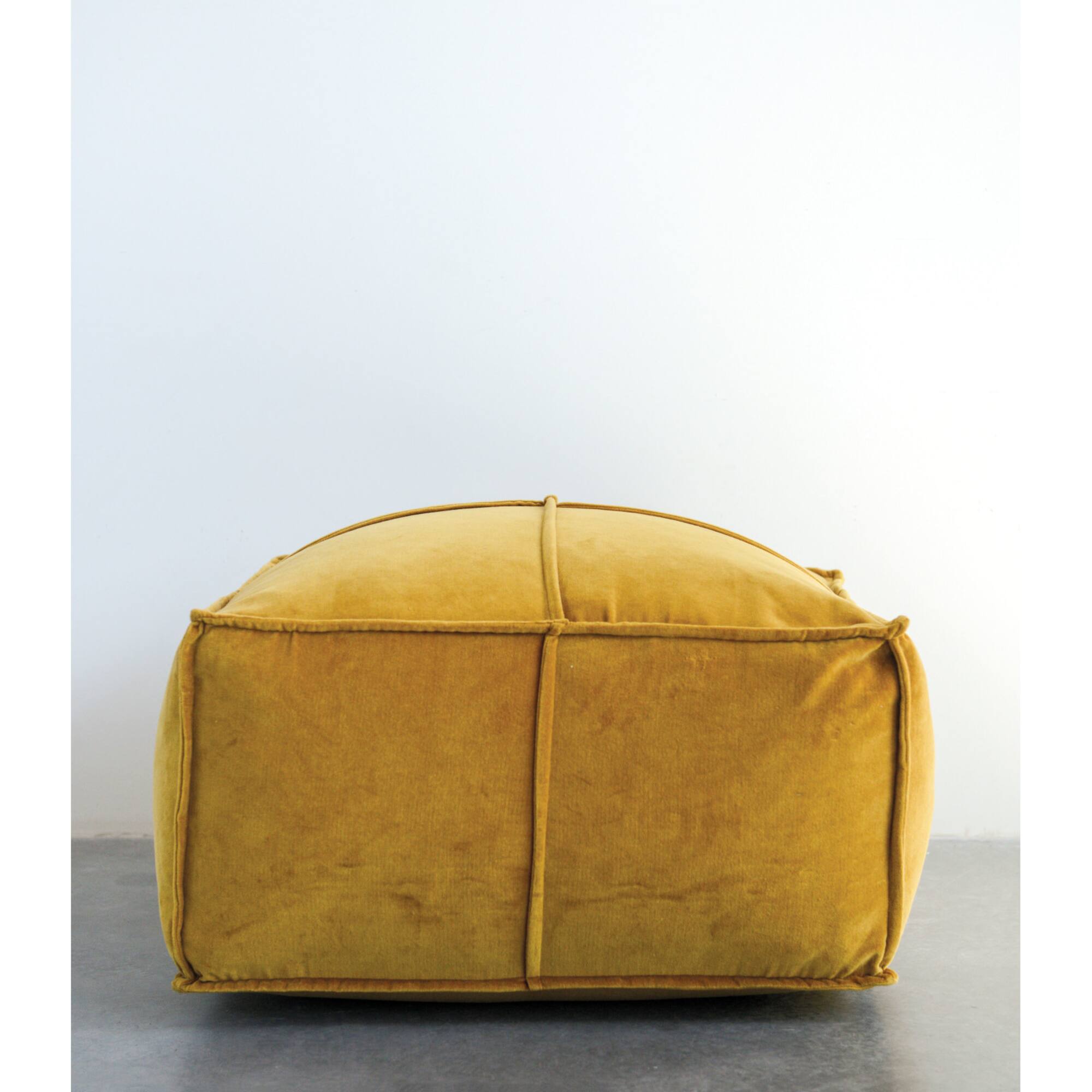 Hello Honey® 24" Square Cotton Velvet Pouf
